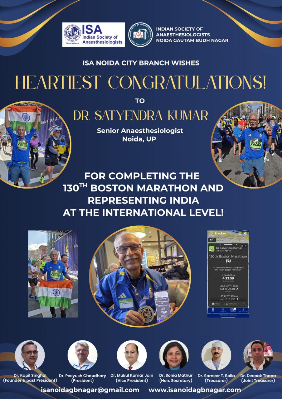 Dr. Satyendra Kumar completes the 130th Boston Marathon