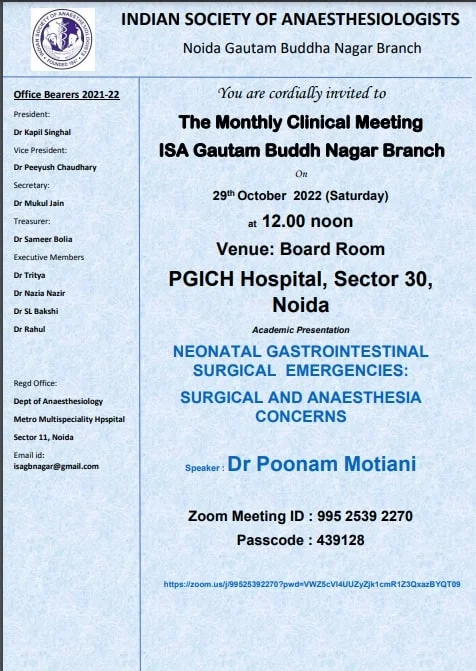 Monthly Clinical Meeting - October 22