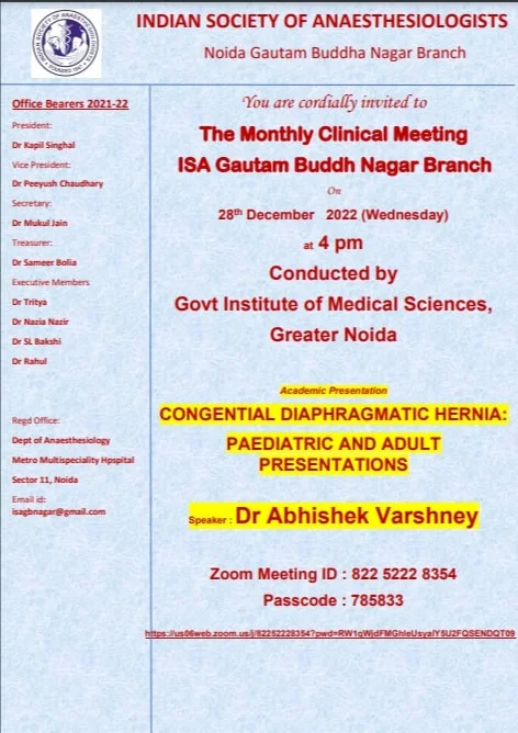 Monthly Clinical Meet - December 22